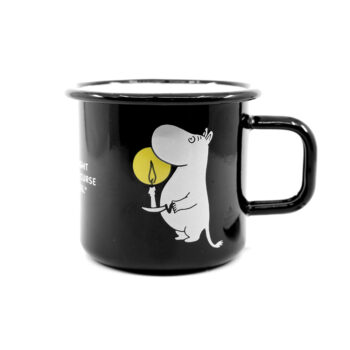 Muumimuki Muurla Kynttilä emalimukissa Moomin x Amnesty