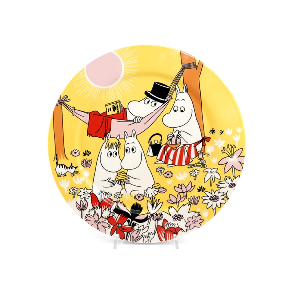 Moomin Serving Plate Family Time, yellow