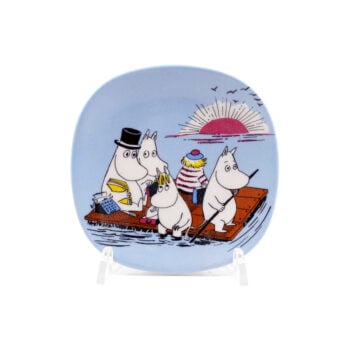 Mumin väggtallrik Muminfamiljen på flotten
